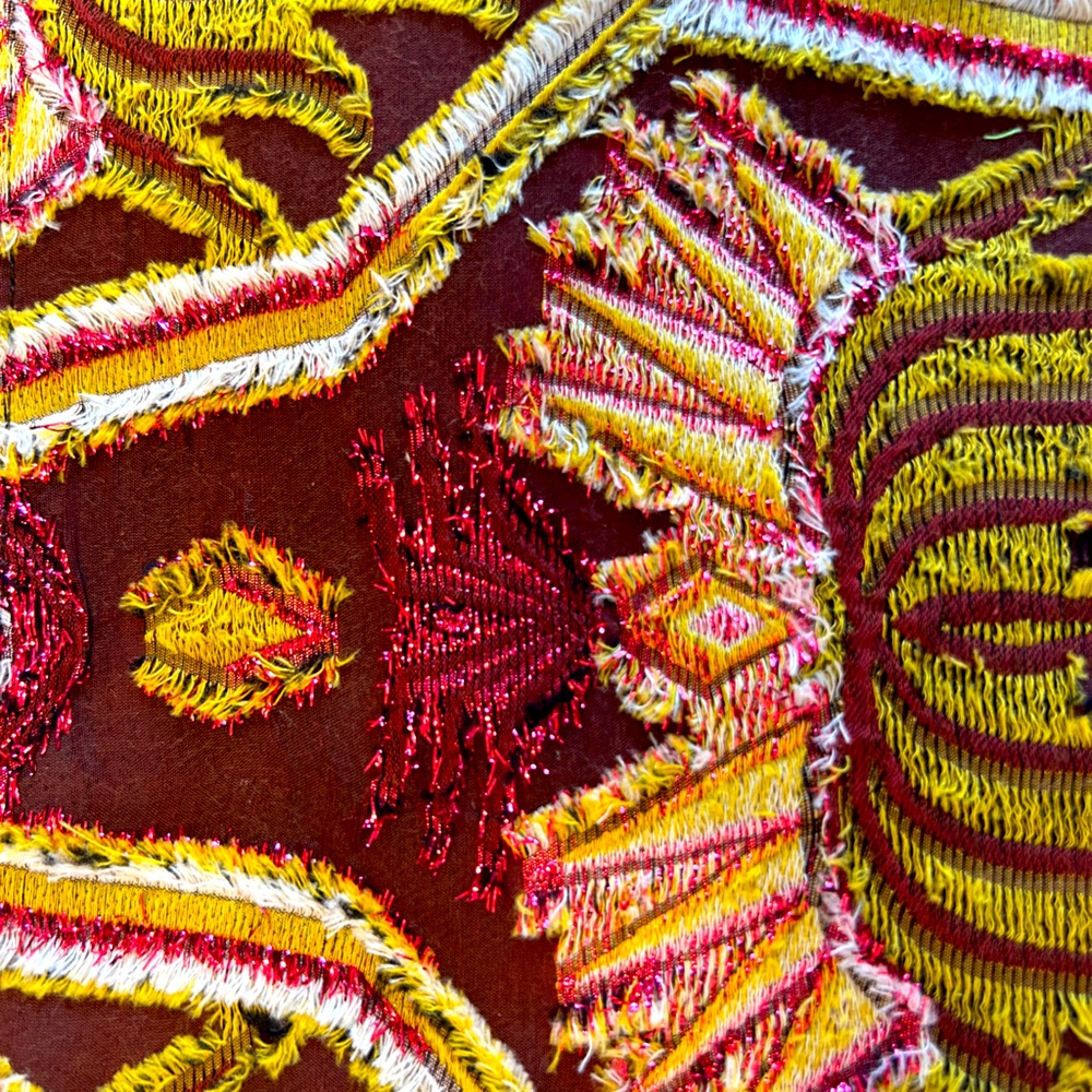 Colorful Embroidered Maison Lurex Small Purse/Pouch